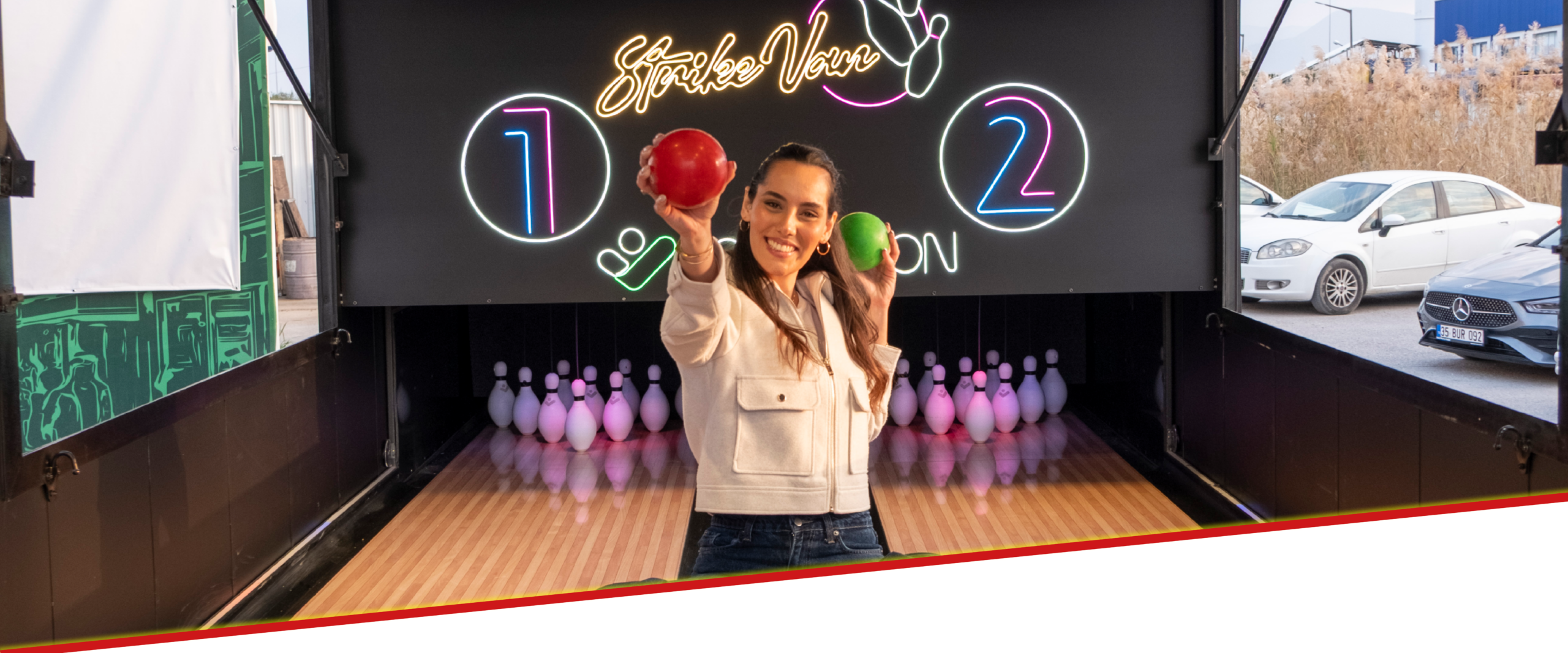 mobiele bowlingbaan